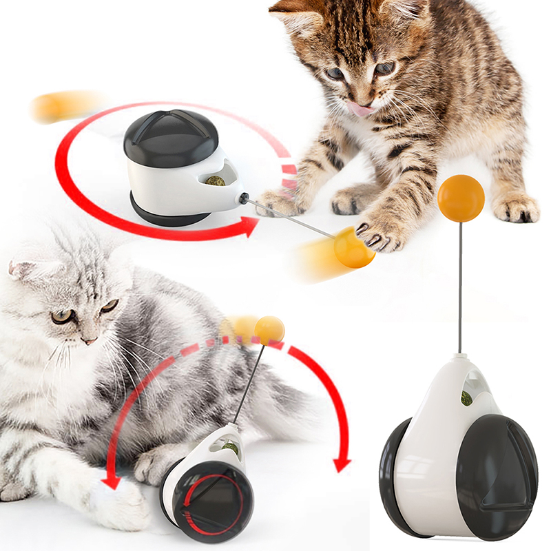 Swinging Balance Wheel Cat Toy – Interactive Tumbler with Ball