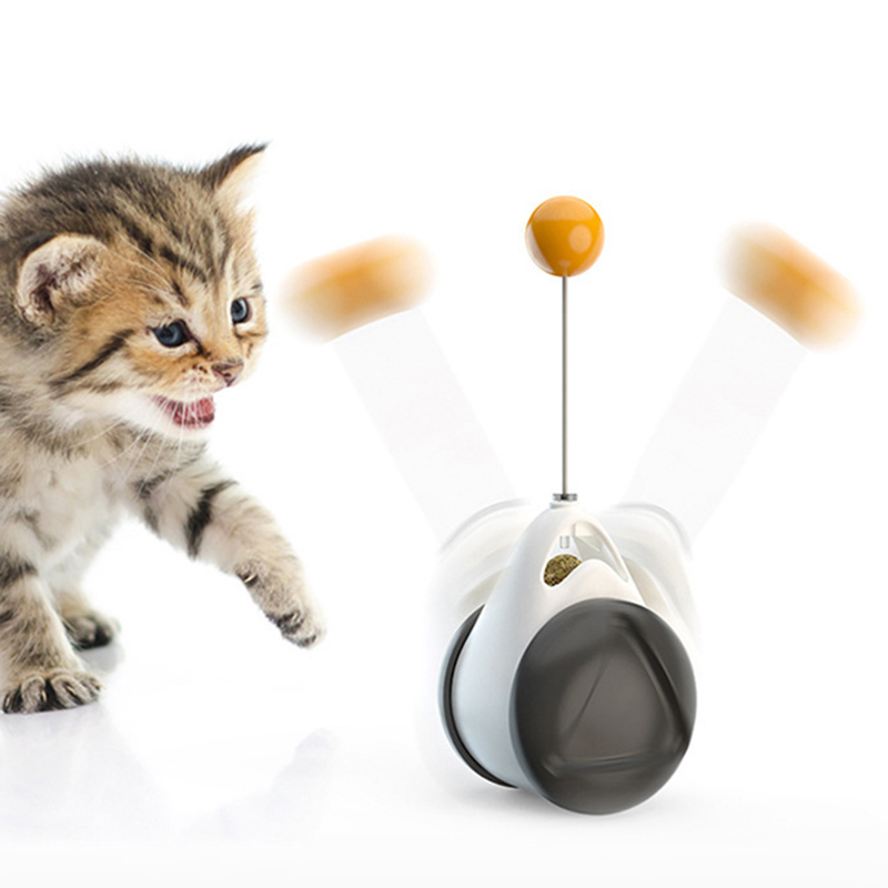 Swinging Balance Wheel Cat Toy – Interactive Tumbler with Ball