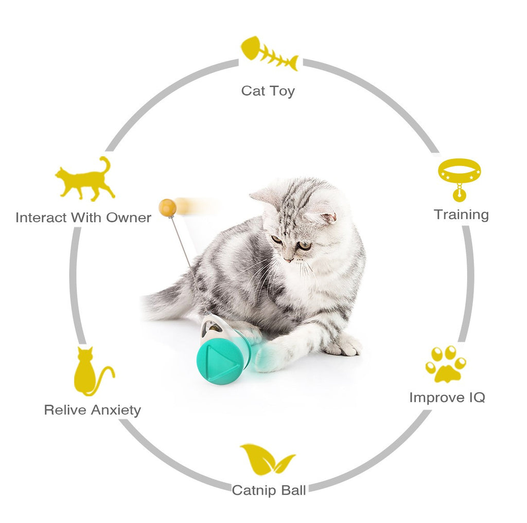 Swinging Balance Wheel Cat Toy – Interactive Tumbler with Ball