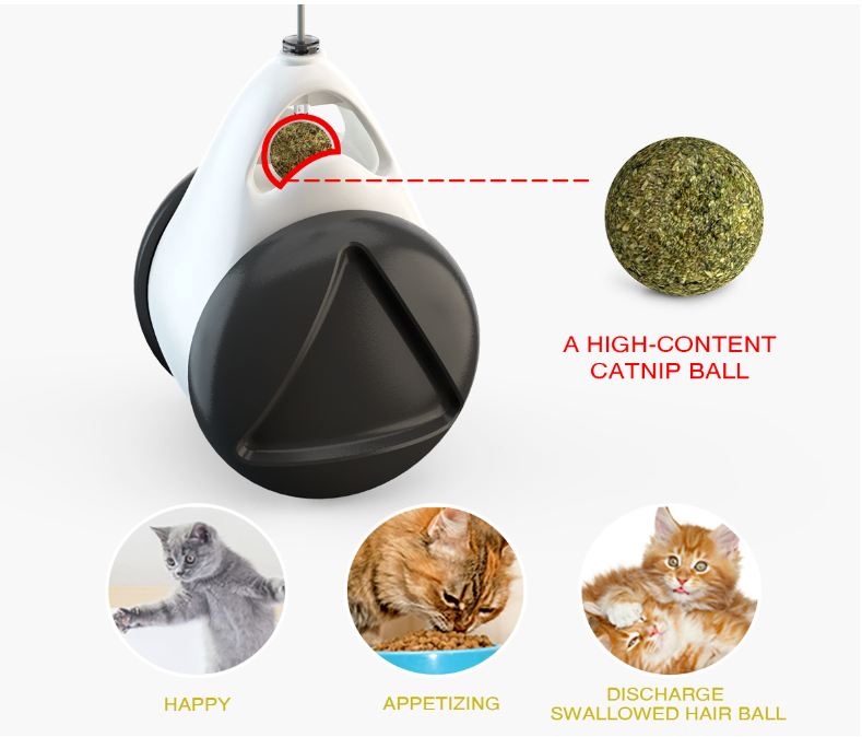 Swinging Balance Wheel Cat Toy – Interactive Tumbler with Ball